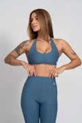 Calça Legging Fitness Compressão Classic Azul Maré