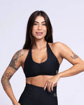 Conjunto Top e Calça Fitness Frente Única Nala Preto