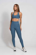 Calça Legging Fitness Compressão Classic Azul Maré
