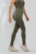 Calça Legging Poliamida Corte Básico Cintura Alta Militar LG2410