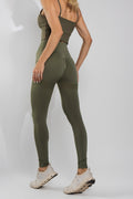 Calça Legging Poliamida Corte Básico Cintura Alta Militar LG2410