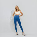 Calça Legging Poliamida Corte Básico Cintura Alta Azul LG2408