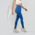 Calça Legging Poliamida Corte Básico Cintura Alta Azul LG2408