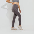 Calça Legging Poliamida Corte Básico Cintura Alta Cinza LG2411