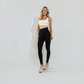 Calça Legging Poliamida Corte Básico Cintura Alta Preto LG2407