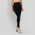 Calça Legging Poliamida Corte Básico Cintura Alta Preto LG2407