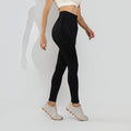 Calça Legging Poliamida Corte Básico Cintura Alta Preto LG2407