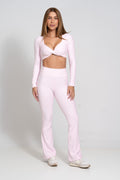 Calça Legging Fitness New Flare Rosa Blush