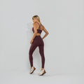 Calça Legging  Premium com Bolso e Recortes Tecido Texturizado Lilás LG2390