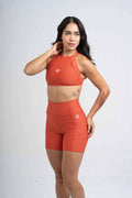 Conjunto Top e Calça Fitness Compressão Madu Telha