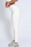 Calça Legging fitness Classic Off White com compressão e sem empina bumbum