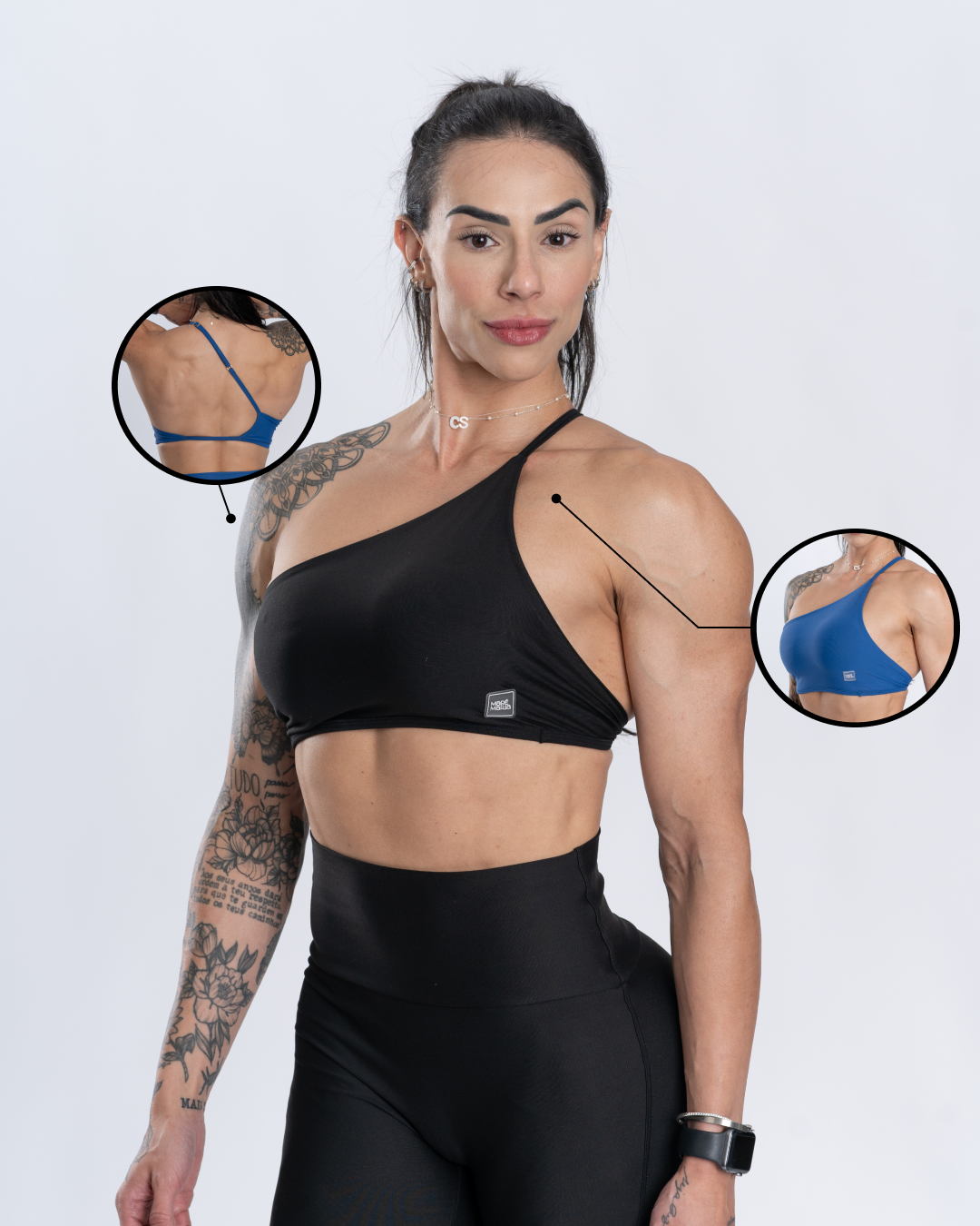 Conjunto Top e Calça Fitness Carol Super Black