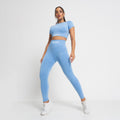 Conjunto Fitness Seamless Mesclado Azul CO459/1