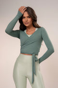 Conjunto Top e Calça Ballet Wrap Sálvia