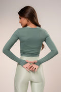 Conjunto Top e Calça Ballet Wrap Sálvia