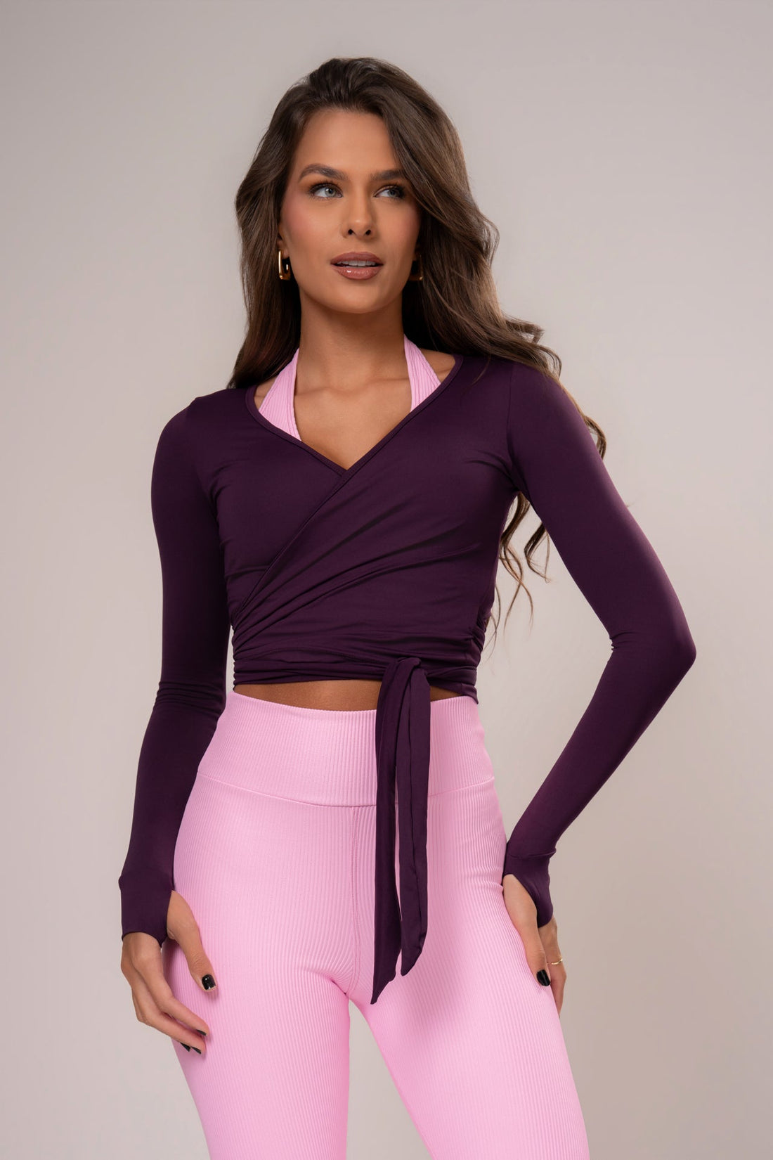 Conjunto Top e Calça Ballet Wrap Açaí