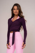 Conjunto Top e Calça Ballet Wrap Açaí