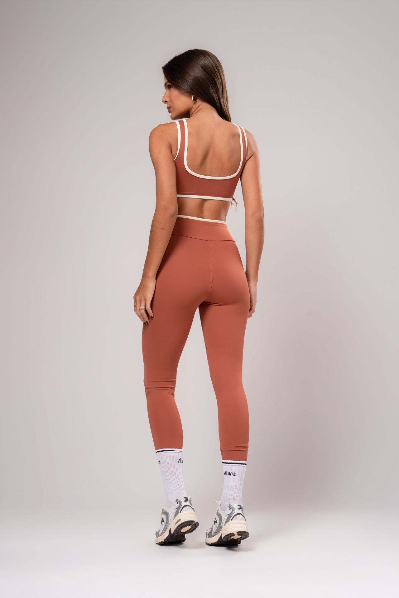 Conjunto Legging e Top Viés Cosmo Terracota