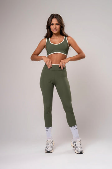 Conjunto Legging e Top Viés Cosmo Verde
