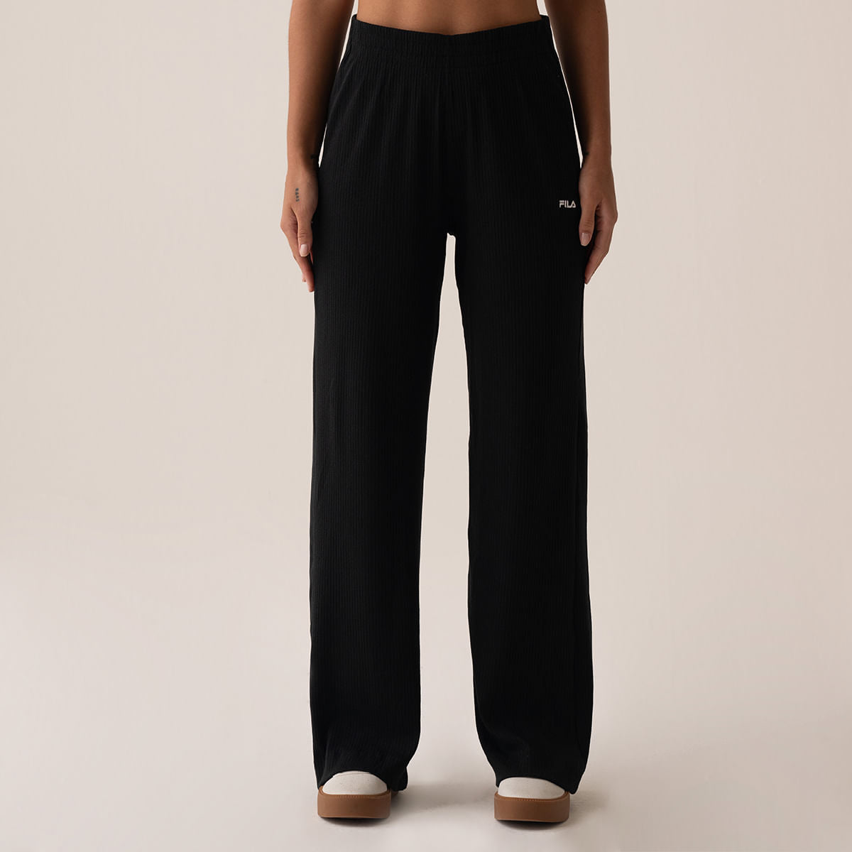Calça Fila Wide Essentials Canelada Feminina
