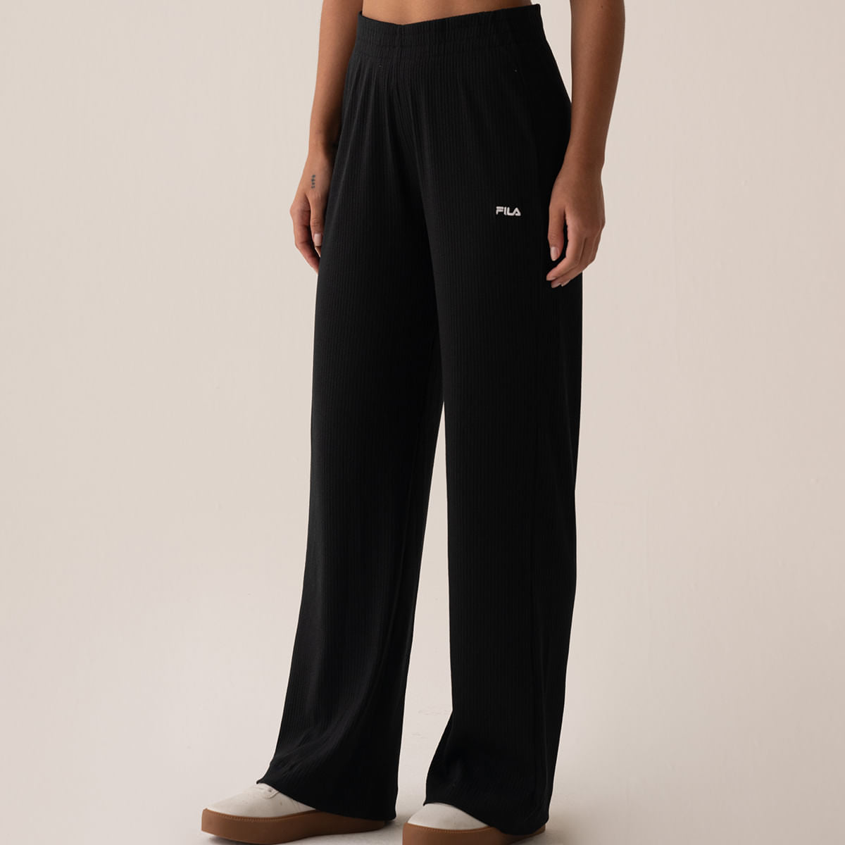 Calça Fila Wide Essentials Canelada Feminina