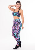 Conjunto Fitness Match Poliamida Estampada Urban (top+calça) Dlk