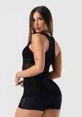 Camiseta Fitness Feminina De Tule Activity Dlk Preto