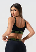 Conjunto Top e Calça Fitness Feminino Com Bojo E Alças Duplas De Elástico Activity Dlk Preto