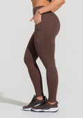 Legging Fitness Feminina Com Bolsos Soul Dlk Marrom