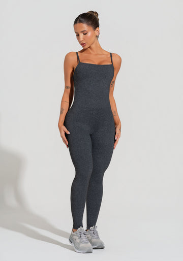 Macacão Fitness Feminino Com Alças Reguláveis Soul Dlk Mescla