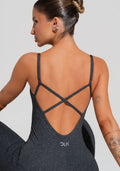 Macacão Fitness Feminino Com Alças Reguláveis Soul Dlk Mescla