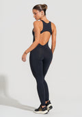 Macacão Fitness Feminino Nadador Com Decote Soul Dlk Preto