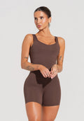 Macaquinho Fitness Feminino Com Alças Largas Soul Dlk Marrom