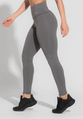 Legging Fitness Feminina Cinza Cintura Alta Básica Dlk