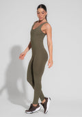 Macacão Fitness Feminino Verde Básico Dlk