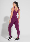 Macacão Fitness Feminino Roxo Básico Dlk