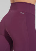 Legging Fitness Feminina Com Lateral Canelada Motion Lines Dlk Vinho