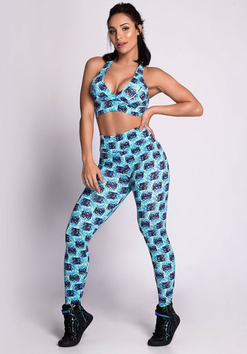 Conjunto Fitness Suplex Estampado Colors Dlk