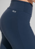 Legging Fitness Feminina Com Lateral Canelada Motion Lines Dlk Azul Marinho
