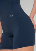 Macaquinho Fitness Feminino Com Lateral Canelada Motion Lines Dlk Azul Marinho