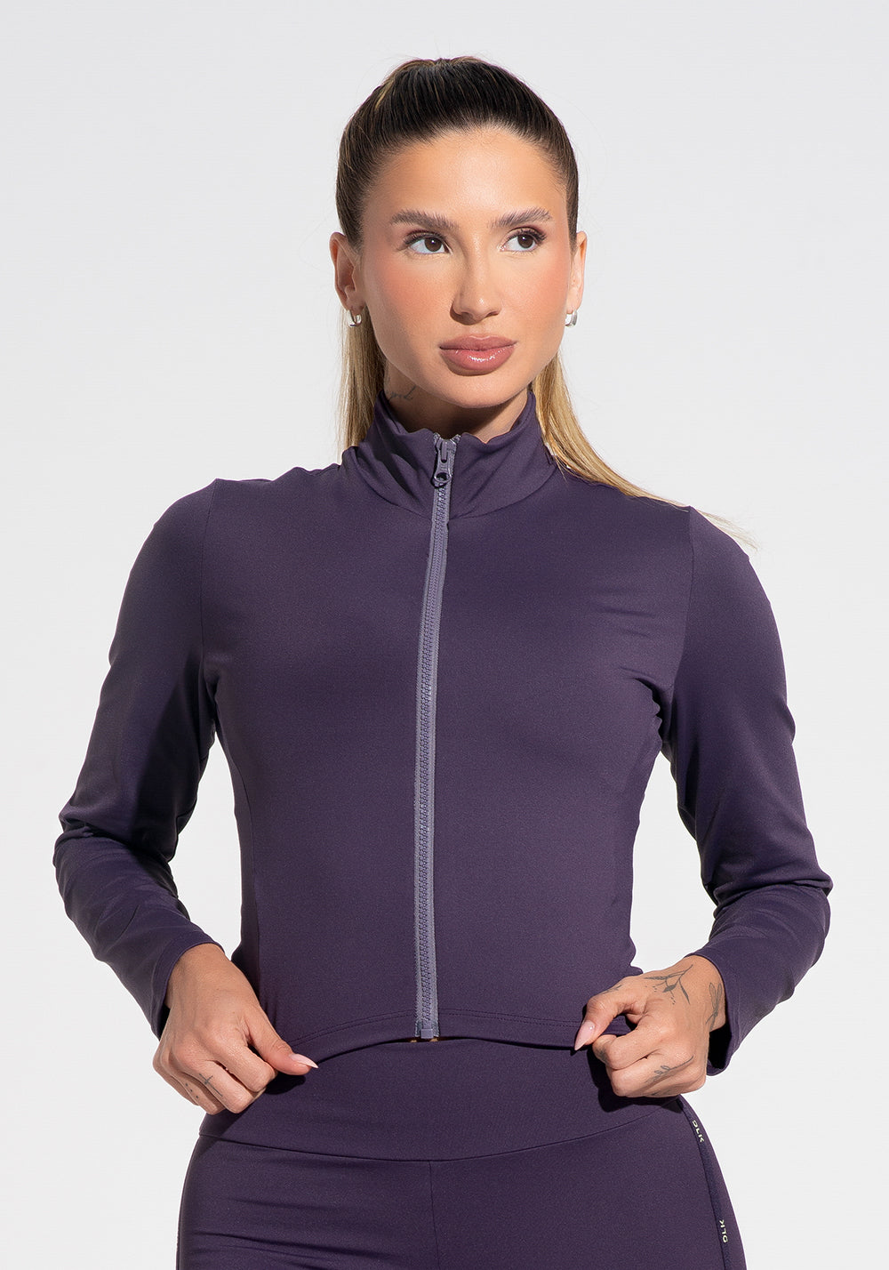 Casaco Fitness Feminino Com Elástico Activity Dlk Roxo