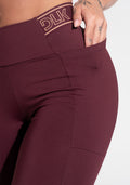 Legging Fitness Feminina Com Bolsos E Elástico No Cós Activity Dlk Vinho