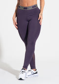 Legging Fitness Feminina Com Elástico No Cós E Detalhe Em Tule Activity Dlk Roxo
