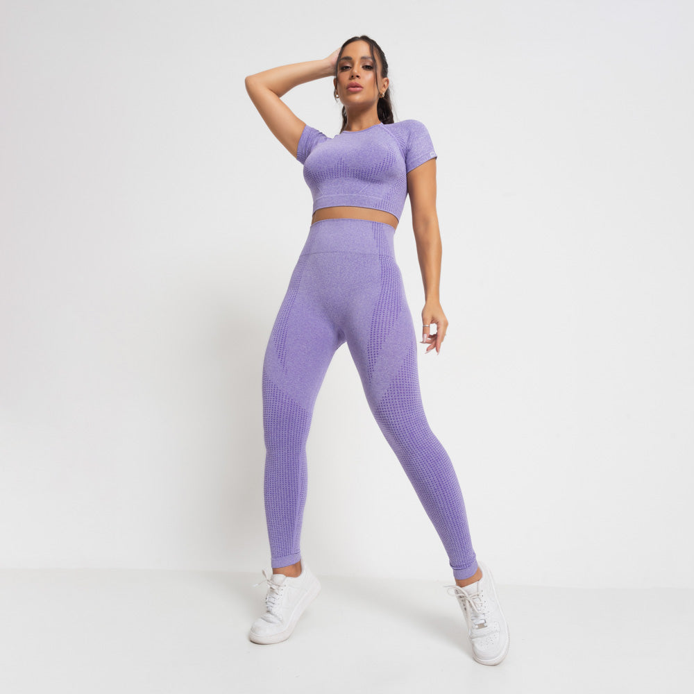 Legging Fitness Seamless Uva Mescla LG2290