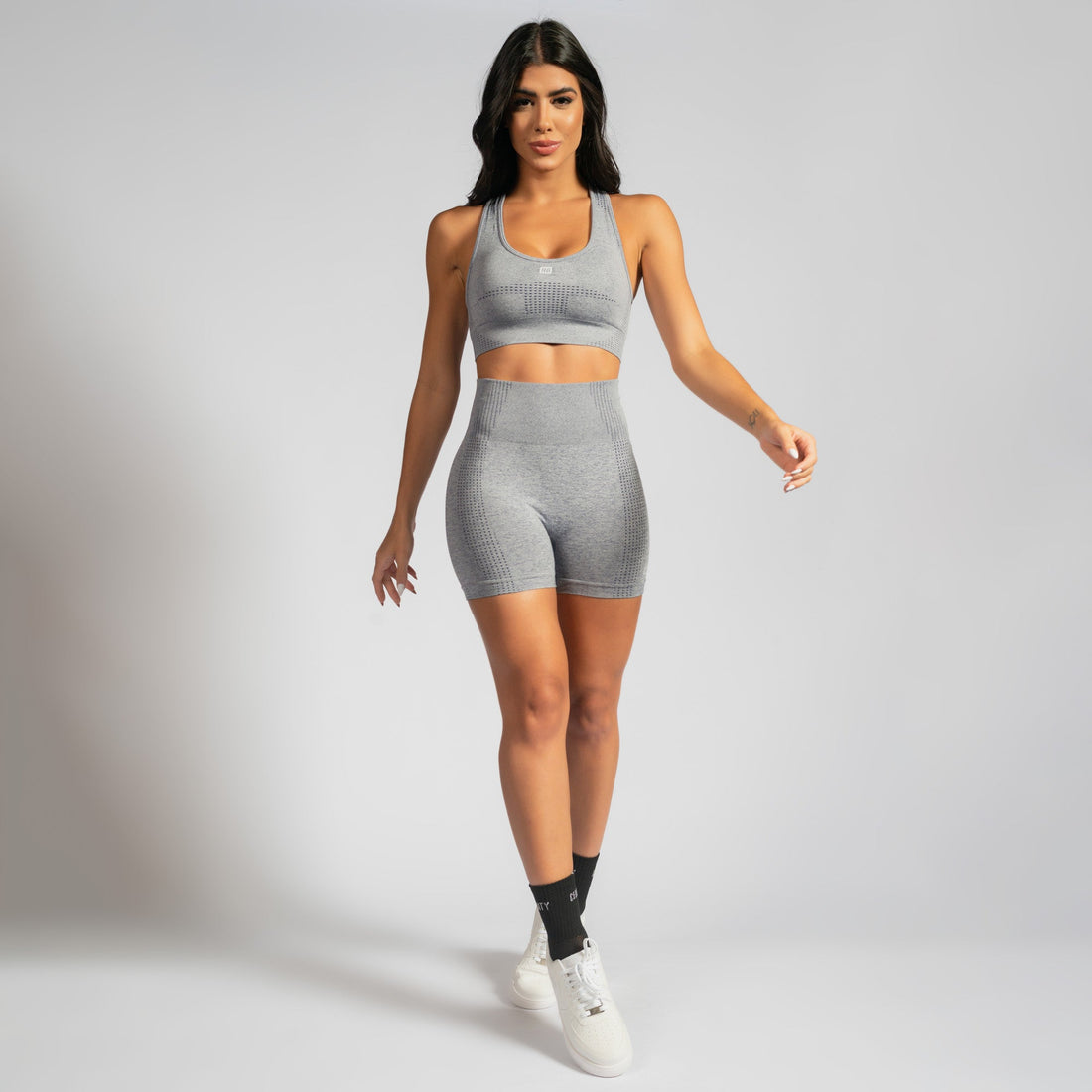 Short Fitness Seamless Mescla Claro SH678