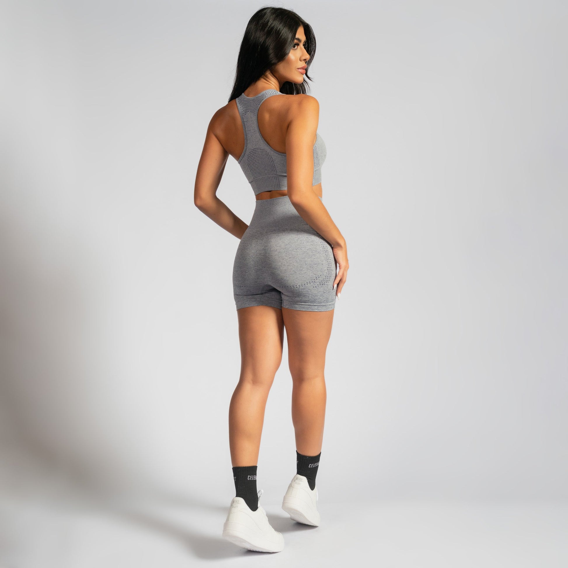 Short Fitness Seamless Mescla Claro SH678