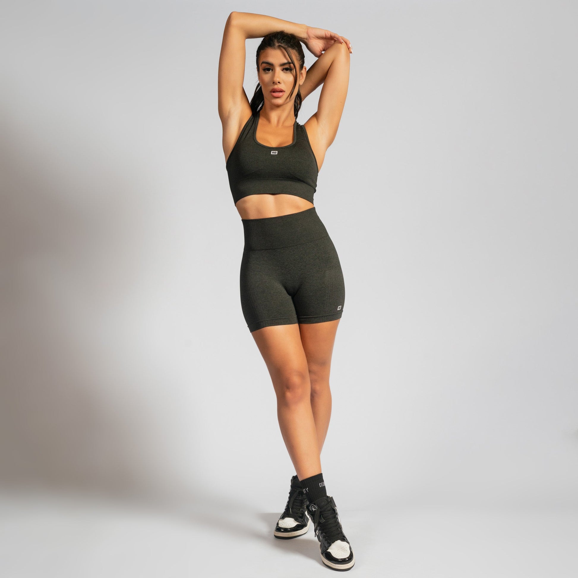 Short Fitness Seamless Mescla Escuro SH679