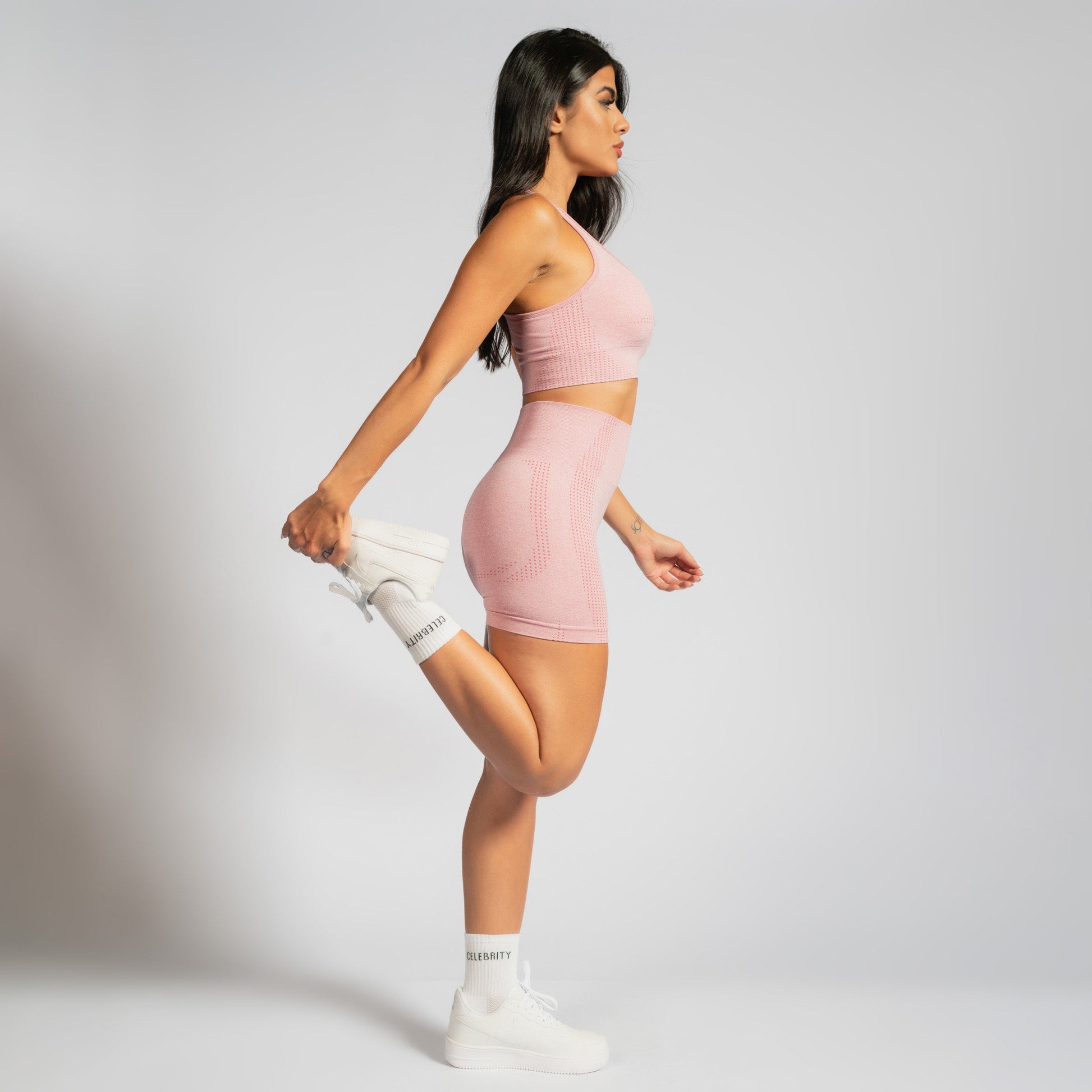 Short Fitness Seamless Mescla Rosa SH677