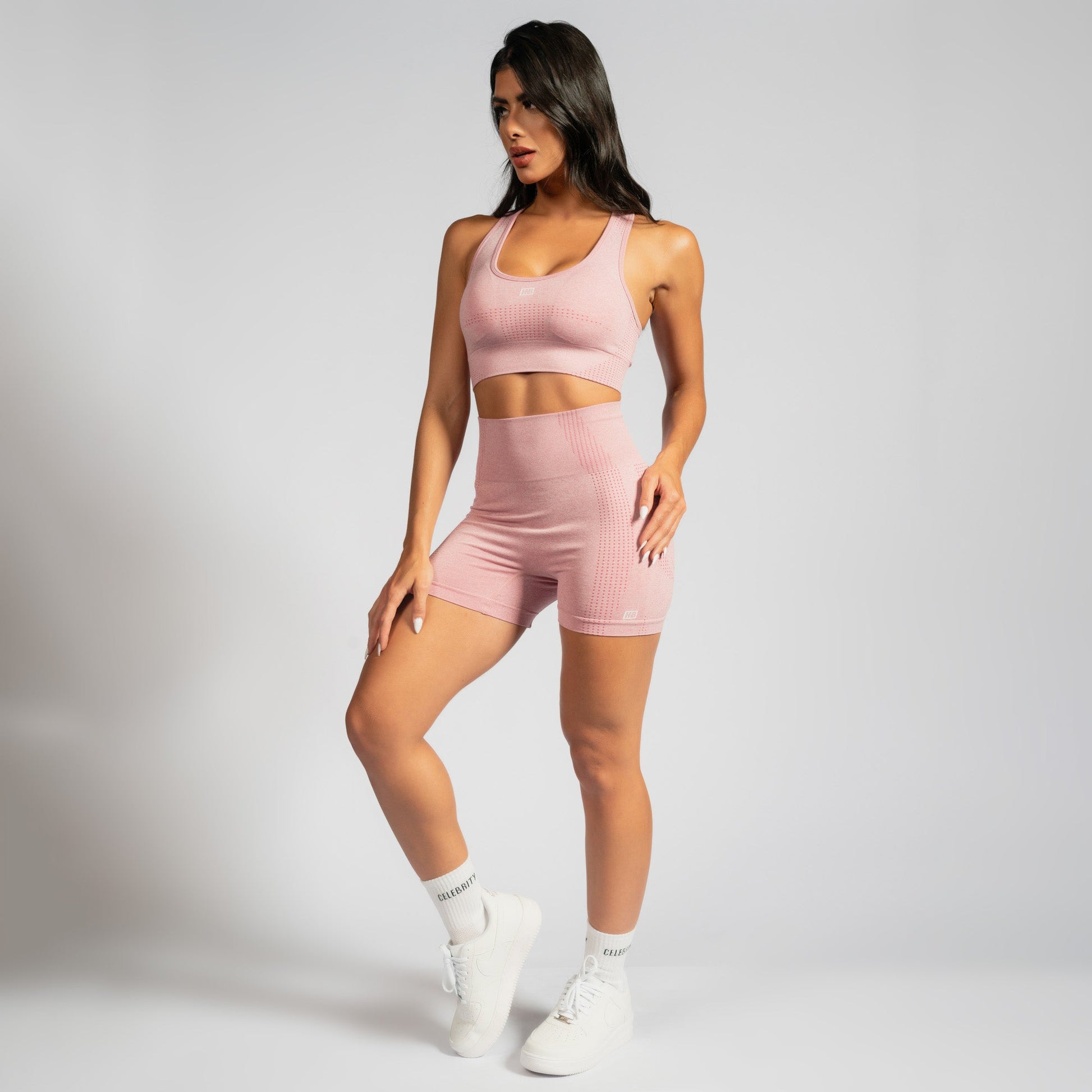 Short Fitness Seamless Mescla Rosa SH677