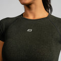 Conjunto Top e Calça Cropped Seamless Mescla Escuro TP1555